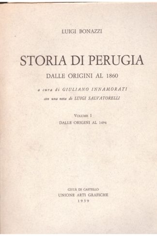 Storia di Perugia dalle origini al 1860