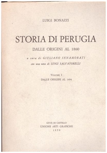 Storia di Perugia dalle origini al 1860