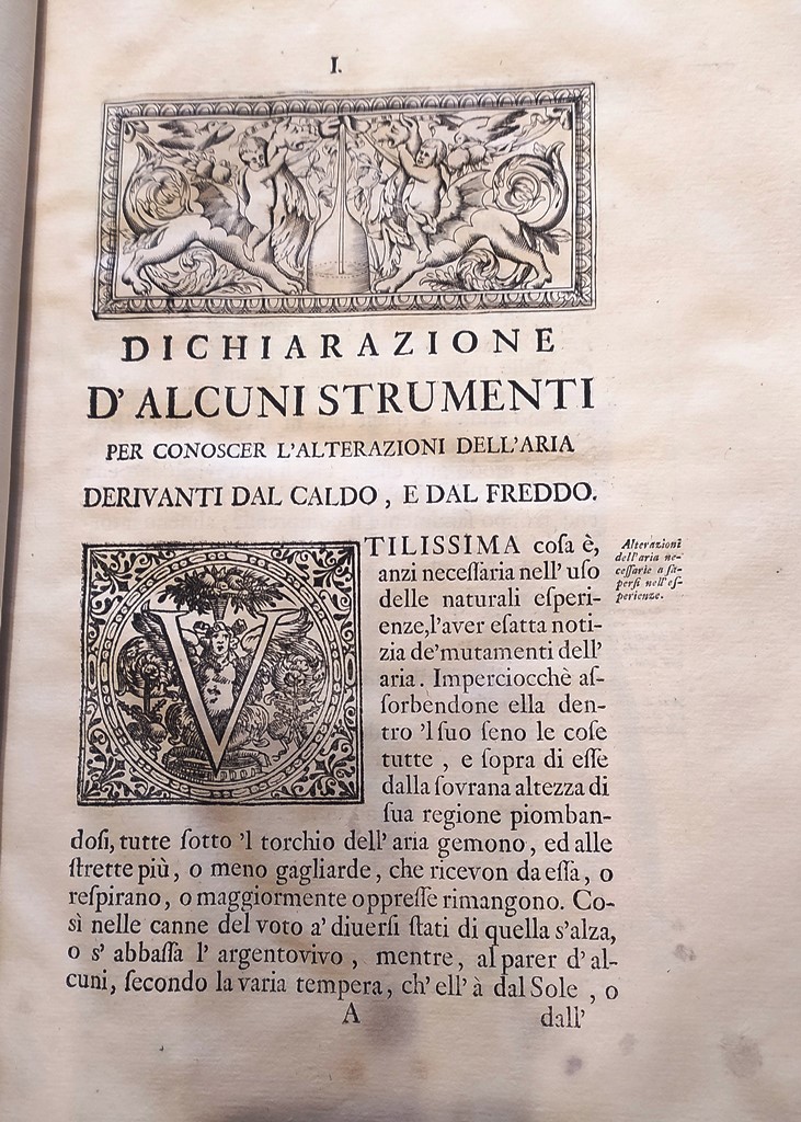 Saggi di naturali esperienze fatte nell'Accademia del Cimento sotto la protezione del Serenissimo Principe Leopoldo di Toscana...e descritte dal Segretario di essa Accademia