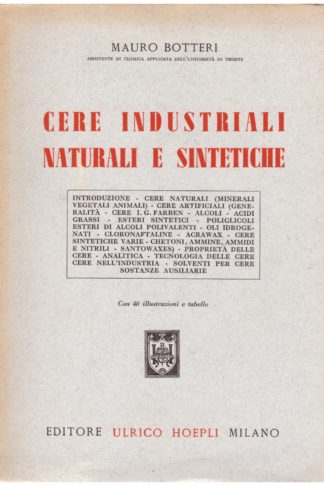 Cere industriali, naturali e sintetiche