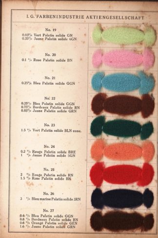 Colorants Palatin solides sur rubans de laine peignée