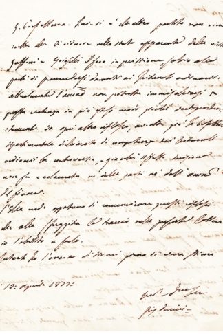 Bella lettera autografa firmata