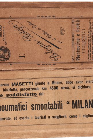 Bologna - Pistoia per il Vallico di Collina. Planimetrie e profili cicilistici