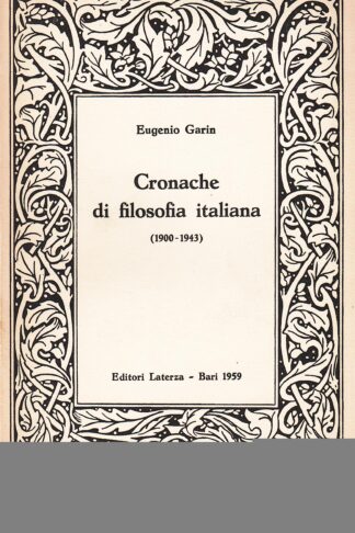 Cronache di filosofia italiana