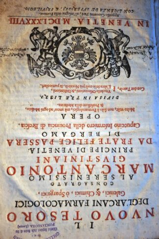 Il Nuovo Tesoro degl'Arcani Farmacologici, Galenici, & Chimici o Spargirici...
